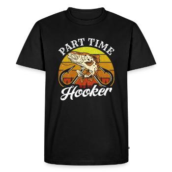 Pêcheur à temps partiel - T-shirt Premium bio Homme - noir - Devant - Nico (187cm)
