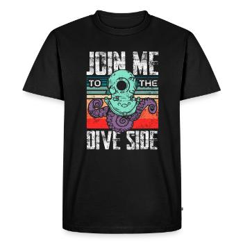 Join the dive side - Men's Premium Organic T-Shirt - black - Front - Nico (187cm)