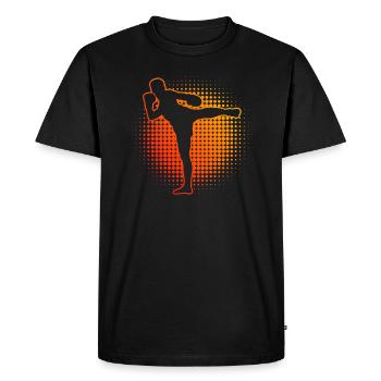 Thai Boxing Women Thai Boxing Thai Boxer Thai Boxing - Men's Premium Organic T-Shirt - black - Front - Nico (187cm)
