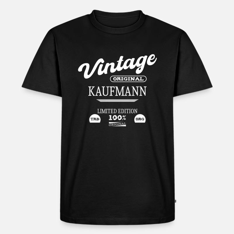 Kaufmann Vintage - Kaufmann Geschenkidee - Männer Premium Bio T-Shirt - Schwarz