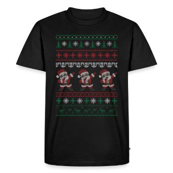 Pull de Noël moche Père Noël Noël - T-shirt Premium bio Homme - noir - Devant - Nico (187cm)