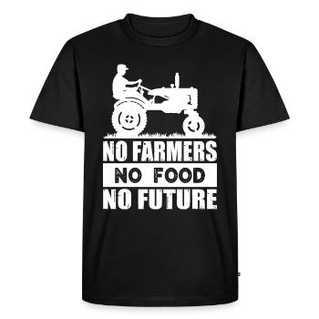 Pas d’agriculteurs, pas de nourriture, pas d’avenir Agriculteur Démo - T-shirt Premium bio Homme - noir - Devant - Nico (187cm)