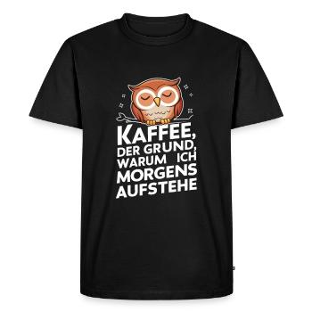 oiseau de nuit hibou hibou oiseau - T-shirt Premium bio Homme - noir - Devant - Nico (187cm)
