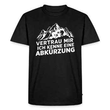 Hiking Hikers Hike Mountains Forest - Men's Premium Organic T-Shirt - black - Front - Nico (187cm)