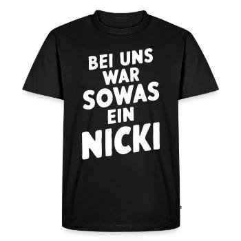 Allemagne de l’Est Est Est RDA de l’Est - T-shirt Premium bio Homme - noir - Devant - Nico (187cm)
