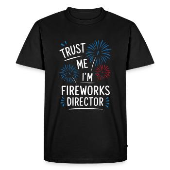Pyrotechnie Feux d’artifice Pyrotechnie - T-shirt Premium bio Homme - noir - Devant - Nico (187cm)