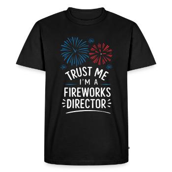 Pyrotechnie Feux d’artifice Pyrotechnie - T-shirt Premium bio Homme - noir - Devant - Nico (187cm)