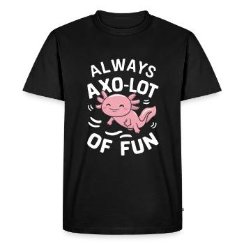 Poisson axolotl - T-shirt Premium bio Homme - noir - Devant - Nico (187cm)