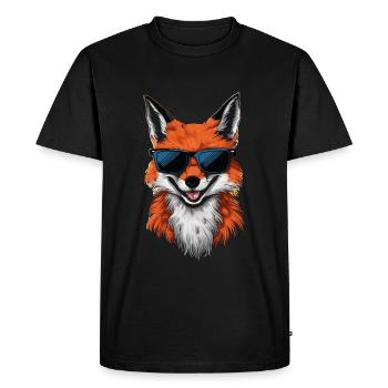 Fox Foxes Animal - Men's Premium Organic T-Shirt - black - Front - Nico (187cm)