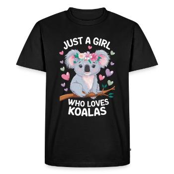 Koala Koala Koala Bear Animal - Men's Premium Organic T-Shirt - black - Front - Nico (187cm)