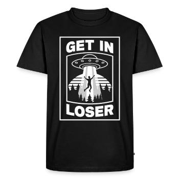 Alien UFO Aliens Außerirdischer - T-shirt Premium bio Homme - noir - Devant - Nico (187cm)