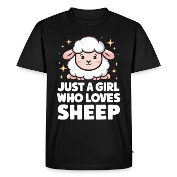 Moutons Éleveur d’ovins Éleveur d’agneaux - T-shirt Premium bio Homme - noir - Devant - Nico (187cm)