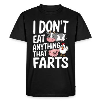 Végétarien Végétalien Végétarien Végétarien - T-shirt Premium bio Homme - noir - Devant - Nico (187cm)
