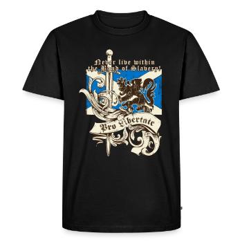 Pro Libertate - Pour la liberté - William Wallace - T-shirt Premium bio Homme - noir - Devant - Nico (187cm)