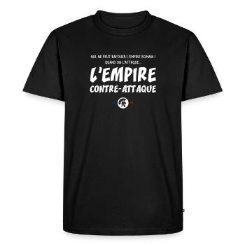 L'empire contre attaque ! Empire Romain - T-shirt Premium bio Homme - noir - Devant - Nico (187cm)