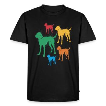 Braque de Weimar Chiens Motif de chien Braque de Weimar Enfants - T-shirt Premium bio Homme - noir - Devant - Nico (187cm)
