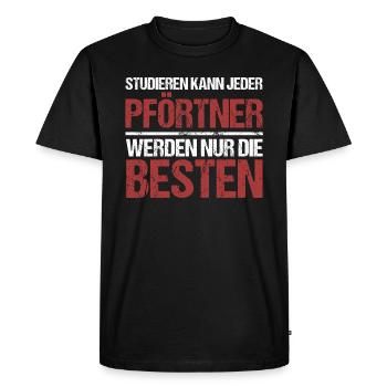 Anyone can study; Gatekeepers are the best - Men's Premium Organic T-Shirt - black - Front - Nico (187cm)