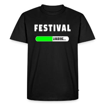 Festival T-shirt de chargement! - T-shirt Premium bio Homme - noir - Devant - Nico (187cm)