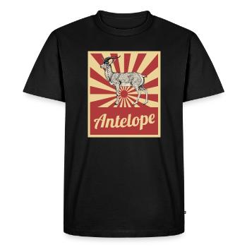 antelope - Men's Premium Organic T-Shirt - black - Front - Nico (187cm)