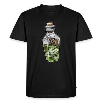 Serpent dans une bouteille d'alcool cadeau de tatouage - T-shirt Premium bio Homme - noir - Devant - Nico (187cm)