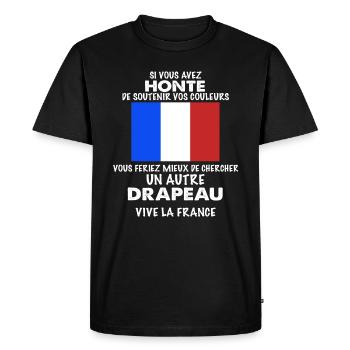 Vive La France - T-shirt Premium bio Homme - noir - Devant - Nico (187cm)