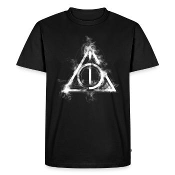 Harry Potter The Deathly Hallows Icon - Men's Premium Organic T-Shirt - black - Front - Nico (187cm)