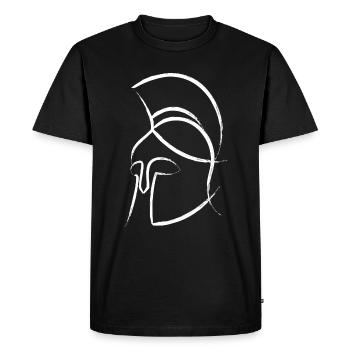 Casque spartiate - T-shirt Premium bio Homme - noir - Devant - Nico (187cm)