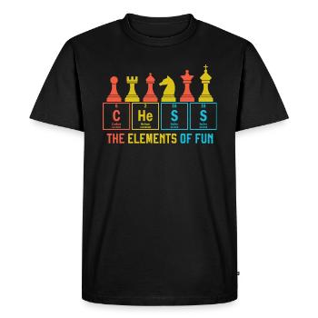 Chess Periodic Table Checkmate for Chemistry Lover - Men's Premium Organic T-Shirt - black - Front - Nico (187cm)