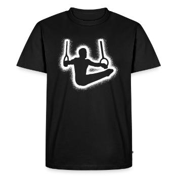 Gymnastes Gymnastique Anneau Gymnastique Garçons Hommes Gymnastique - T-shirt Premium bio Homme - noir - Devant - Nico (187cm)