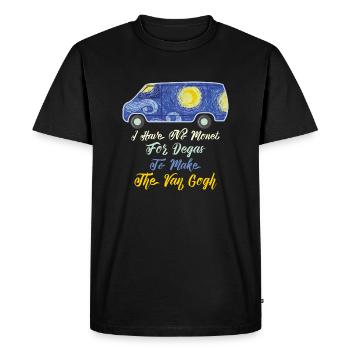 Je n'ai pas de Monet pour les Degas pour faire le Van Gogh - T-shirt Premium bio Homme - noir - Devant - Nico (187cm)