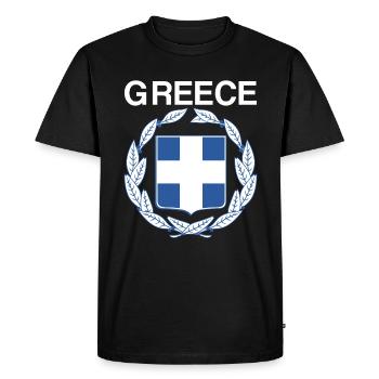 Armoiries de la grèce - T-shirt Premium bio Homme - noir - Devant - Nico (187cm)