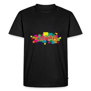 Oskar - T-shirt Premium bio Homme - noir - Devant - Nico (187cm)