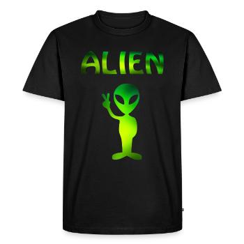 Alien - T-shirt Premium bio Homme - noir - Devant - Nico (187cm)