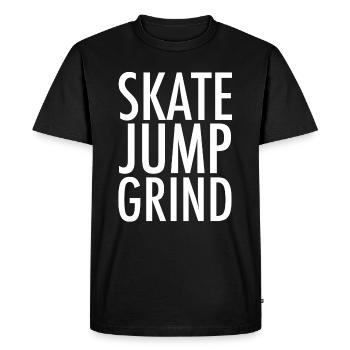 Skate Jump Grind - T-shirt Premium bio Homme - noir - Devant - Nico (187cm)