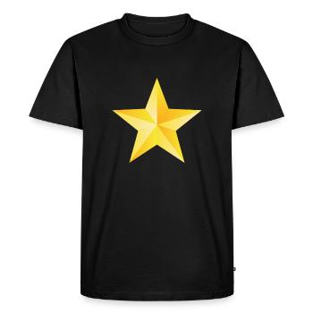 Shining star - Men's Premium Organic T-Shirt - black - Front - Nico (187cm)