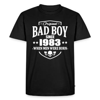 Bad Boy Since 1983 - T-shirt Premium bio Homme - noir - Devant - Nico (187cm)
