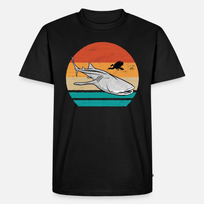 Tauchen mit Walhai - Männer Premium Bio T-Shirt - Schwarz