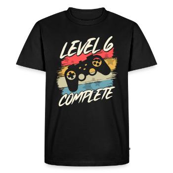 6 Anniversaire 6 Ans Kids Gaming Cadeau - T-shirt Premium bio Homme - noir - Devant - Nico (187cm)