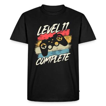 11 Birthday 11 years Children Gift - Men's Premium Organic T-Shirt - black - Front - Nico (187cm)