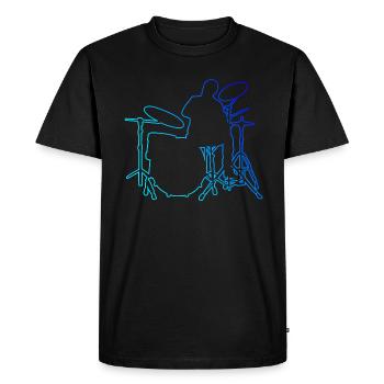 Drumming Drum Kit Drums Drummer - Men's Premium Organic T-Shirt - black - Front - Nico (187cm)