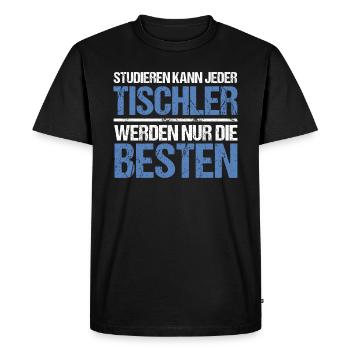 Tout le monde peut étudier - Édition Tischler - T-shirt Premium bio Homme - noir - Devant - Nico (187cm)