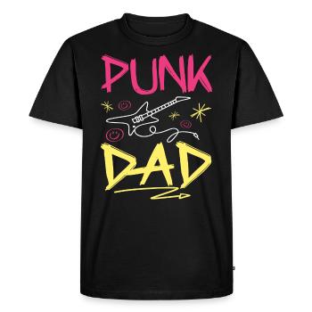 Papa Punk Rock - T-shirt Premium bio Homme - noir - Devant - Nico (187cm)