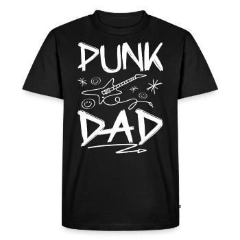 Papa Punk Rock - T-shirt Premium bio Homme - noir - Devant - Nico (187cm)