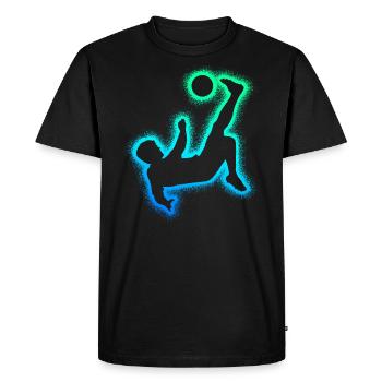 Football Joueurs de football Football Hommes Football - T-shirt Premium bio Homme - noir - Devant - Nico (187cm)