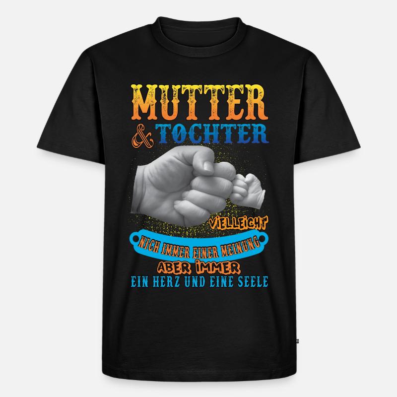 mutter und tochter - Männer Premium Bio T-Shirt - Schwarz