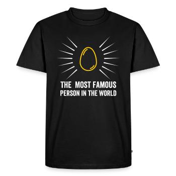 Record du monde - L'œuf - T-shirt Premium bio Homme - noir - Devant - Nico (187cm)