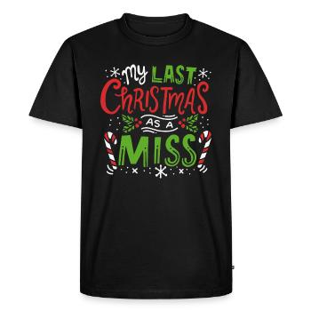 Mon dernier Noël en mariage de fiancé fiancé - T-shirt Premium bio Homme - noir - Devant - Nico (187cm)