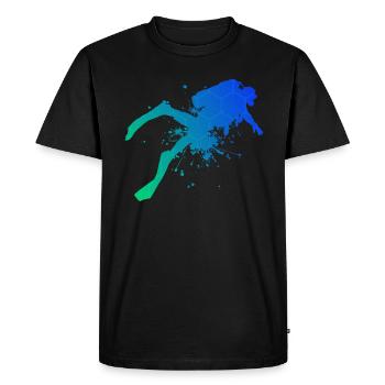 Plongeur Femmes Plongeur Plongeur Hommes Plongée - T-shirt Premium bio Homme - noir - Devant - Nico (187cm)