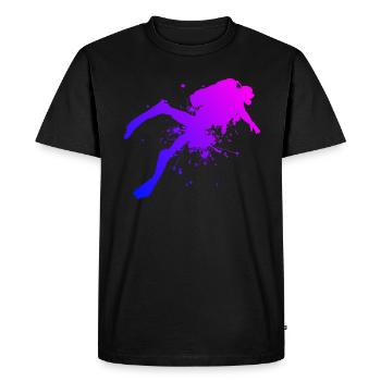 Plongée Plongée Libre Plongée Plongée Hommes - T-shirt Premium bio Homme - noir - Devant - Nico (187cm)