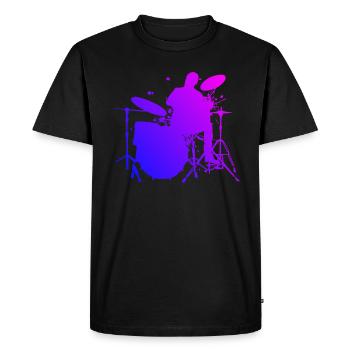 Men's Drummer Drummer Women Drum Kit - Men's Premium Organic T-Shirt - black - Front - Nico (187cm)